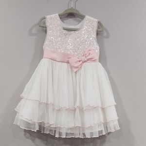 Jona Michelle Pink and Cream Sequin Dress